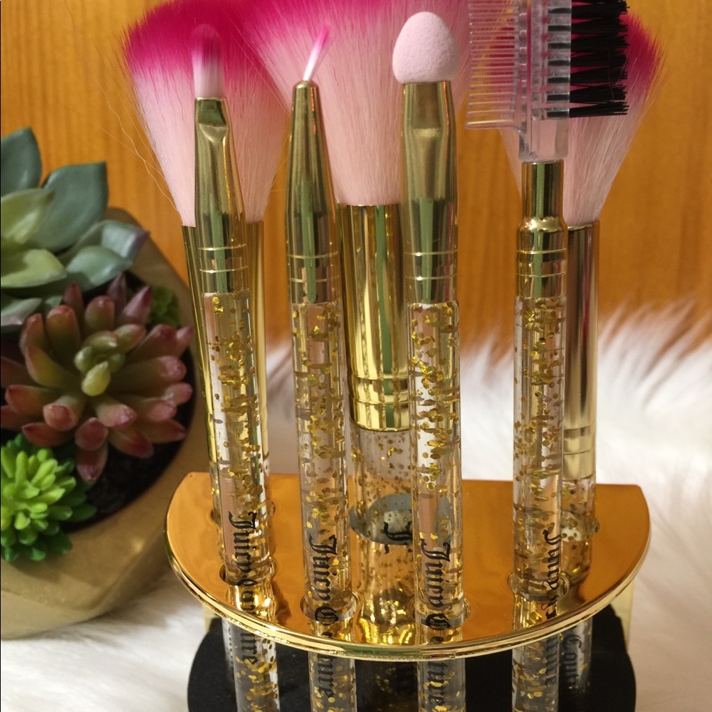 LAST ONE Juicy Couture 7pc brush set+stand+giftbox - Picture 7 of 8